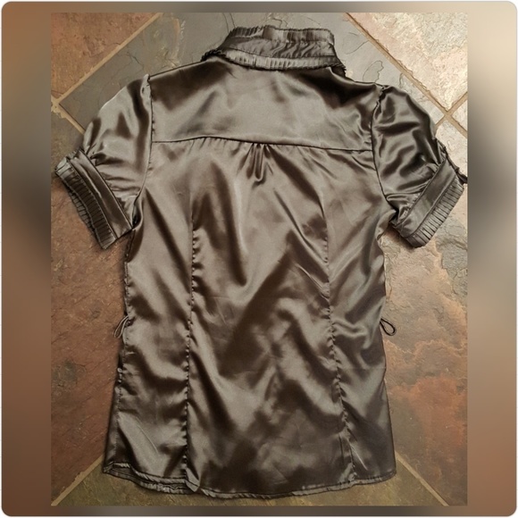 Silky button down blouse - Picture 3 of 3